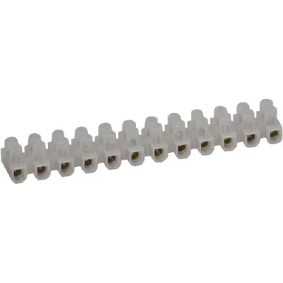 Connection terminal, 12 pole, 4.0 mm², transparent, screw connection, 3 A, 073400 - 1