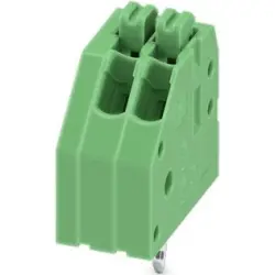 PCB terminal, 2 pole, pitch 2.5 mm, AWG 24-20, 2 A, spring-clamp connection, green, 1990009