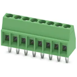 PCB terminal, 8 pole, pitch 2.54 mm, AWG 26-20, 6 A, screw connection, green, 1725711
