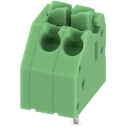 PCB terminal, 2 pole, pitch 3.5 mm, AWG 24-16, 8 A, spring-clamp connection, green, 1985195