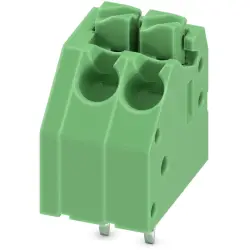 PCB terminal, 2 pole, pitch 3.5 mm, AWG 24-16, 8 A, spring-clamp connection, green, 1984963