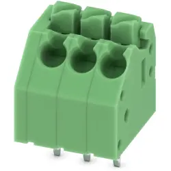 PCB terminal, 3 pole, pitch 3.5 mm, AWG 24-16, 8 A, spring-clamp connection, green, 1984976