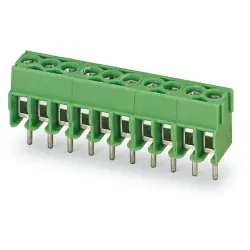 PCB terminal, 2 pole, pitch 3.5 mm, AWG 26-16, 17.5 A, screw connection, green, 1984617
