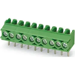 PCB terminal, 7 pole, pitch 3.5 mm, AWG 26-16, 17.5 A, screw connection, green, 1984811