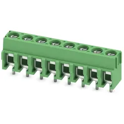 PCB terminal, 8 pole, pitch 5 mm, AWG 26-14, 17.5 A, screw connection, green, 1935226