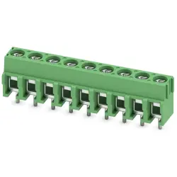 PCB terminal, 9 pole, pitch 5 mm, AWG 26-14, 17.5 A, screw connection, green, 1935239
