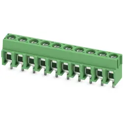 PCB terminal, 10 pole, pitch 5 mm, AWG 26-14, 17.5 A, screw connection, green, 1935242
