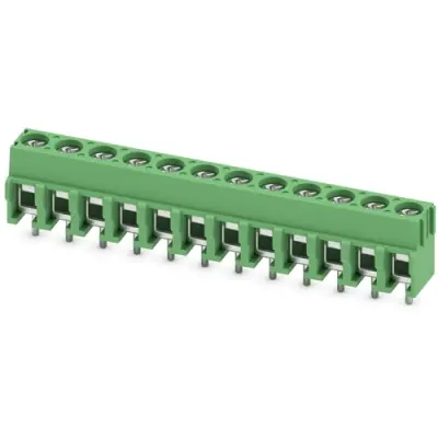 PCB terminal, 12 pole, pitch 5 mm, AWG 26-14, 17.5 A, screw connection, green, 1935268 - 1