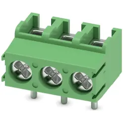 PCB terminal, 3 pole, pitch 5 mm, AWG 26-14, 17.5 A, screw connection, green, 1935323