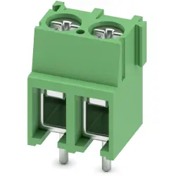 PCB terminal, 2 pole, pitch 5 mm, AWG 20-10, 32 A, screw connection, green, 1935776