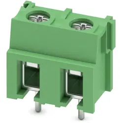PCB terminal, 2 pole, pitch 7.5 mm, AWG 20-10, 32 A, screw connection, green, 1988105
