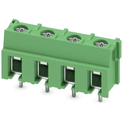 PCB terminal, 4 pole, pitch 7.5 mm, AWG 20-10, 32 A, screw connection, green, 1988121 - 1