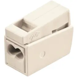 Connection terminal, 3 pole, 1.0-2.5 mm², clamping points: 3, white, cage clamp, 24 A, 224-112