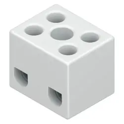 Connection terminal, 2 pole, 16 mm², clamping points: 2, white, screw connection, 115.G
