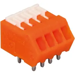 PCB terminal, 5 pole, pitch 2.5 mm, AWG 28-20, 6 A, cage clamp, orange, 218-105/000-012