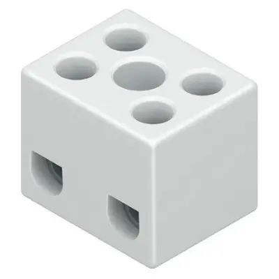 Connection terminal, 3 pole, 2.5 mm², white, screw connection, 128.G - 1