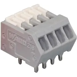PCB terminal, 16 pole, pitch 2.54 mm, AWG 28-20, 6 A, cage clamp, gray, 218-516