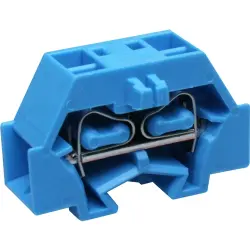 4-wire terminal, spring-clamp connection, 0.08-1.5 mm², 1 pole, 18 A, 6 kV, blue, 260-334