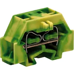 4-wire terminal, spring-clamp connection, 0.08-1.5 mm², 1 pole, 18 A, 6 kV, yellow/green, 260-337