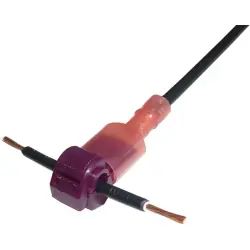 Branch terminal, uninsulated, 0.5-1.0 mm², AWG 22 to 18, red, 37 mm, 3924F