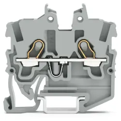 2 wire mini through terminal, push-in connection, 0.14-1.5 mm², 2 pole, 13.5 A, 6 kV, gray, 2050-1201
