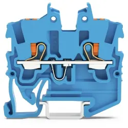 2 wire mini through terminal, push-in connection, 0.14-1.5 mm², 2 pole, 13.5 A, 6 kV, blue, 2250-1204