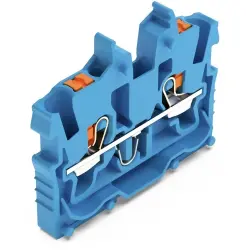 2 wire mini through terminal, push-in connection, 0.14-1.5 mm², 2 pole, 13.5 A, 6 kV, blue, 2250-304