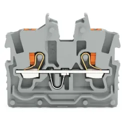 2 wire mini through terminal, push-in connection, 0.14-1.5 mm², 2 pole, 13.5 A, 6 kV, gray, 2250-321