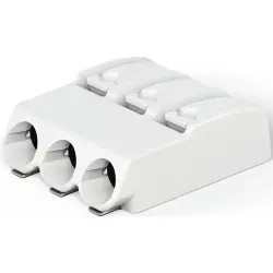 PCB terminal, 3 pole, pitch 4 mm, AWG 24-18, 9 A, push-in cage clamp, white, 2060-453/998-404