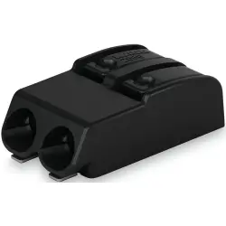 PCB terminal, 2 pole, pitch 4 mm, AWG 24-18, 9 A, push-in cage clamp, black, 2060-472/998-404