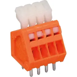 PCB terminal, 24 pole, pitch 2.54 mm, AWG 28-20, 6 A, cage clamp, orange, 233-524
