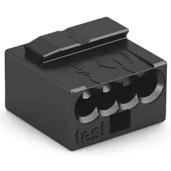 Micro junction box terminal, 4 pole, 6.0-8.0 mm², clamping points: 4, dark gray, clamp connection, 6 A, 243-204