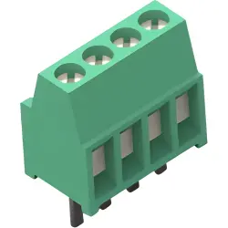 PCB terminal, 3 pole, pitch 2.54 mm, AWG 30-16, 10 A, screw connection, green, 282834-3