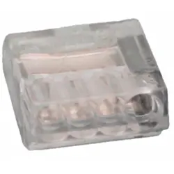 Cable connector, 5 pole, 1.0-2.5 mm², clamping points: 12, transparent, push-in wire connection, 24 A, 273-255