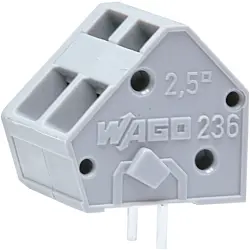 PCB terminal, 2 pole, pitch 5 mm, AWG 28-12, 24 A, cage clamp, gray, 236-102
