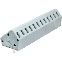 PCB terminal, 12 pole, pitch 5 mm, AWG 28-12, 24 A, cage clamp, gray, 236-112