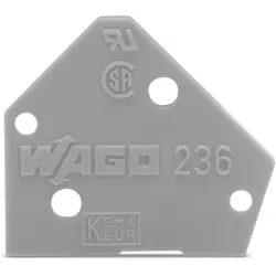 End plate for feed through terminal, 236-100