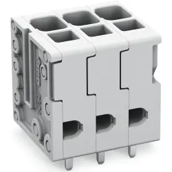 PCB terminal, 4 pole, pitch 5 mm, AWG 24-10, 41 A, push-in cage clamp, gray, 2624-3104
