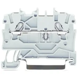 2-wire feed-through terminal, spring-clamp connection, 0.14-1.5 mm², 1 pole, 13.5 A, 8 kV, gray, 2000-1201