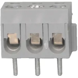 PCB terminal, 3 pole, pitch 5 mm, AWG 20-14, 16 A, screw connection, gray, 237-103