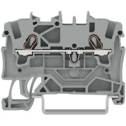 2-wire feed-through terminal, spring-clamp connection, 0.25-2.5 mm², 1 pole, 18 A, 8 kV, gray, 2001-1201