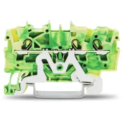 3-wire protective earth terminal, spring-clamp connection, 0.25-2.5 mm², 1 pole, 18 A, 8 kV, yellow/green, 2001-1307