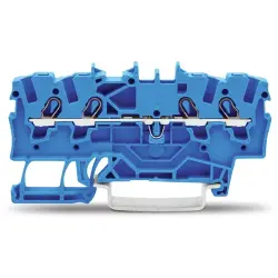 4-wire feed-through terminal, spring-clamp connection, 0.25-2.5 mm², 1 pole, 18 A, 8 kV, blue, 2001-1404