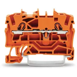 2-wire feed-through terminal, spring-clamp connection, 0.25-2.5 mm², 1 pole, 24 A, 8 kV, orange, 2002-1202