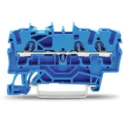 3-wire feed-through terminal, spring-clamp connection, 0.25-4.0 mm², 1 pole, 24 A, 8 kV, blue, 2002-1304