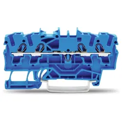 4-wire feed-through terminal, spring-clamp connection, 0.25-4.0 mm², 1 pole, 24 A, 8 kV, blue, 2002-1404