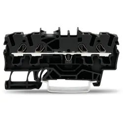 4-wire feed-through terminal, spring-clamp connection, 0.25-4.0 mm², 1 pole, 24 A, 8 kV, black, 2002-1405
