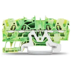 4-wire protective earth terminal, spring-clamp connection, 0.25-4.0 mm², 1 pole, 17 A, 8 kV, yellow/green, 2002-1407