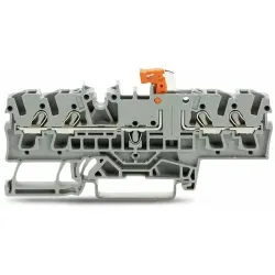4-wire disconnect and measuring terminal, spring-clamp connection, 0.25-4.0 mm², 16 A, 6 kV, gray, 2002-1871