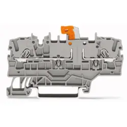 2-wire disconnect and measuring terminal, spring-clamp connection, 0.25-4.0 mm², 1 pole, 16 A, 6 kV, gray, 2002-1971